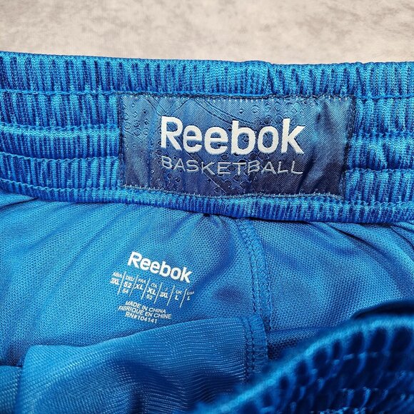 Reebok Men Basketball Athletic Dri-Fit Sweat Shorts Blue Silver 10" Inseam L - Picture 6 of 11